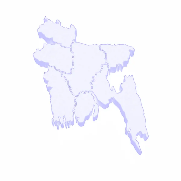 El mapa de Bangladesh . —  Fotos de Stock