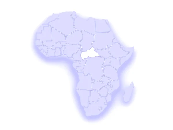 Mapa świata. Republika Środkowoafrykańska. — Zdjęcie stockowe