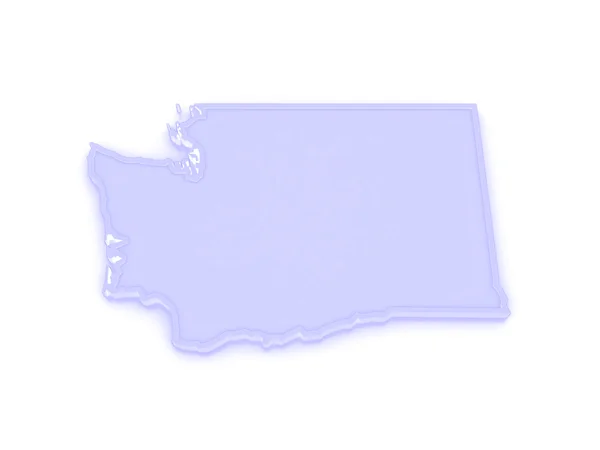 Three-dimensional map of Washington. USA. — Stock Photo, Image