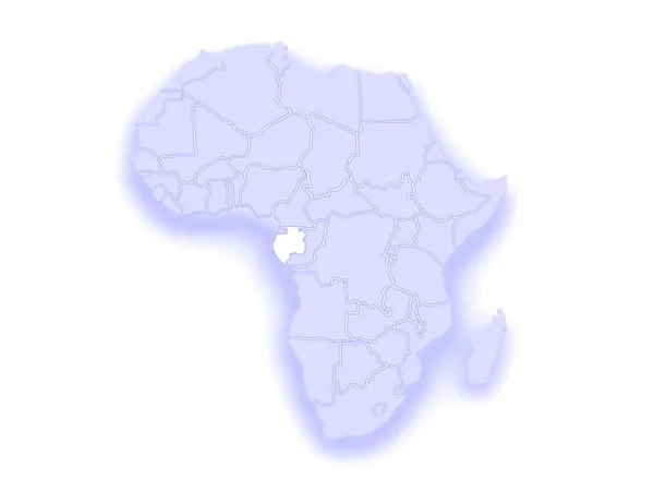 Mapa świata. Gabon. — Zdjęcie stockowe