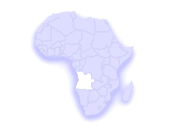 Karta över världar. Angola. — Stockfoto