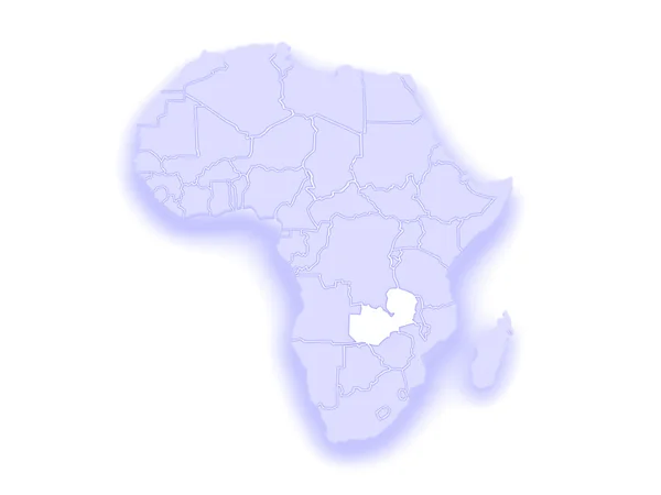 世界の地図。ザンビア. — ストック写真