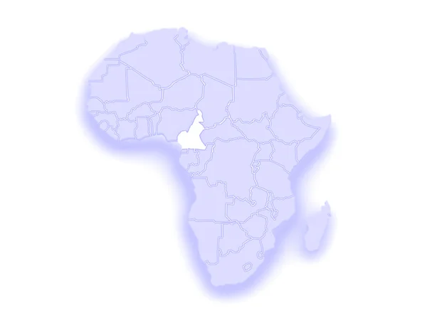 世界地图。喀麦隆. — 图库照片