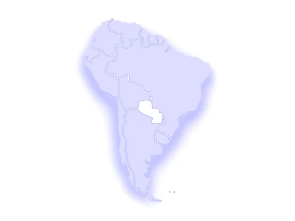 Mapa de mundos. Paraguay . — Foto de Stock