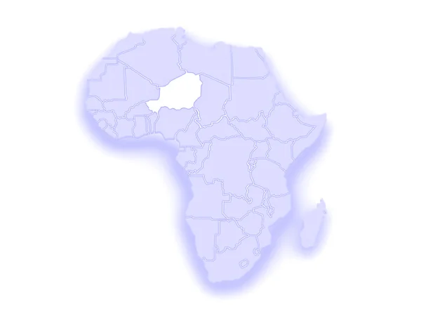 Peta dari dunia. Niger . — Stok Foto