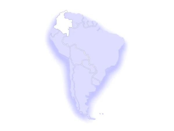 世界の地図。コロンビア. — ストック写真