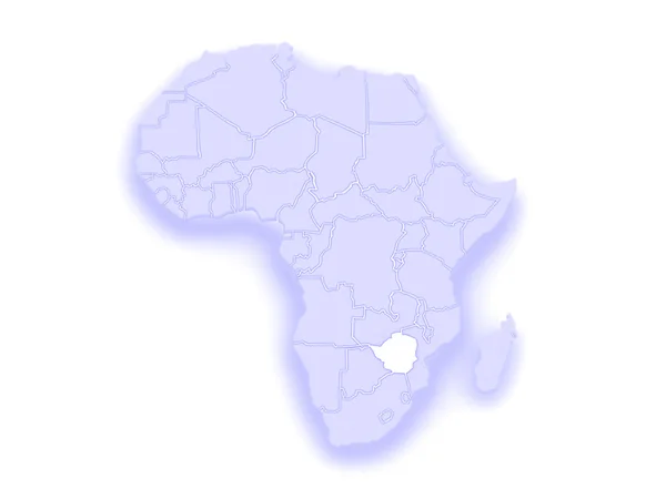 Weltkarte. Simbabwe. — Stockfoto