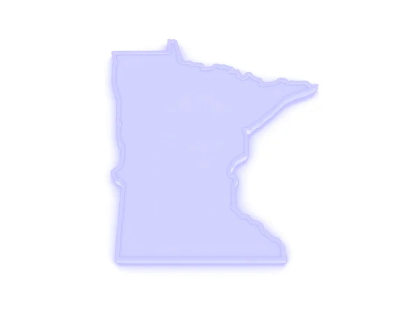 Carte tridimensionnelle du Minnesota. États-Unis . — Photo