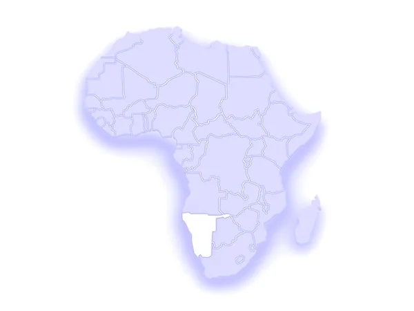 Map of worlds. Namibia. — Stock Photo, Image