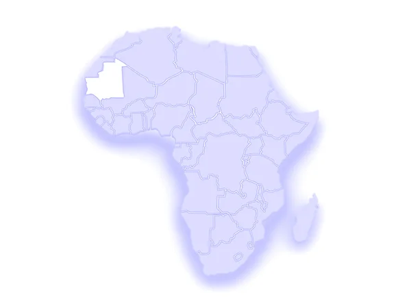 Karta över världar. Mauretanien. — Stockfoto
