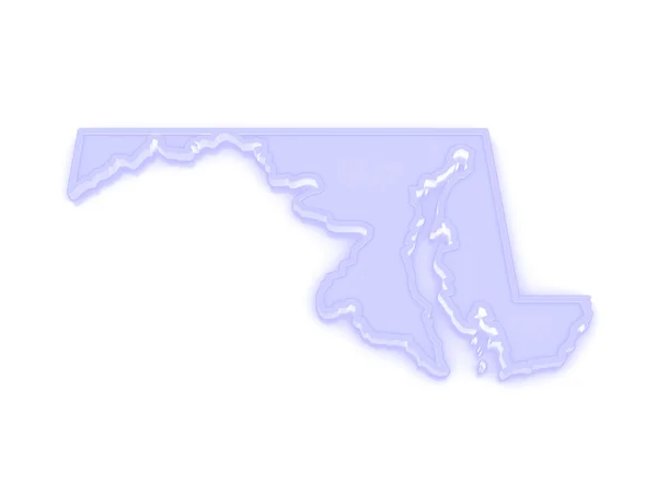 Three-dimensional map of Maryland. USA. — Stock Photo, Image