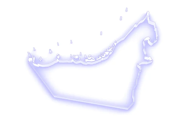 Map of United Arab Emirates (UAE). — Stock Photo, Image