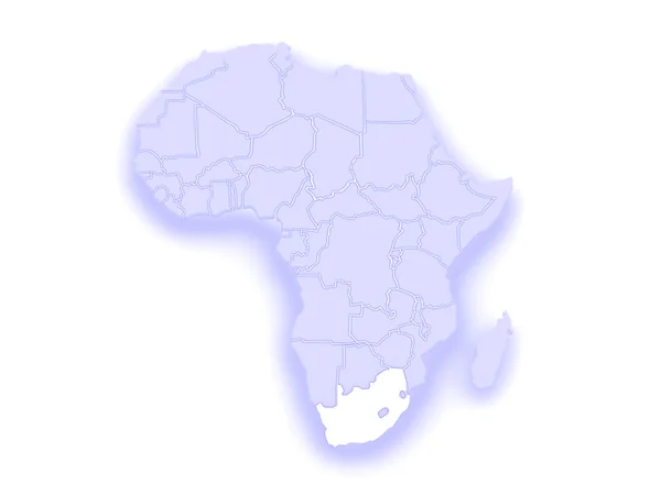Dünya Haritası. Güney Afrika. — Stockfoto