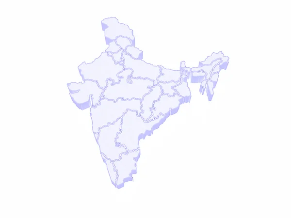 El mapa de India . — Foto de Stock