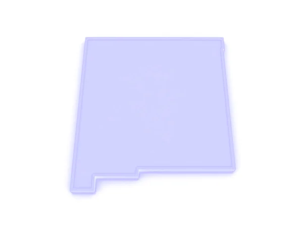 Three-dimensional map of New Mexico. USA. — Stock Photo, Image