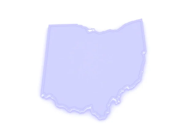 Mapa tridimensional de Ohio. Estados Unidos . —  Fotos de Stock