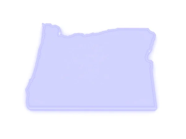 Three-dimensional map of Oregon. USA. — Stock Photo, Image