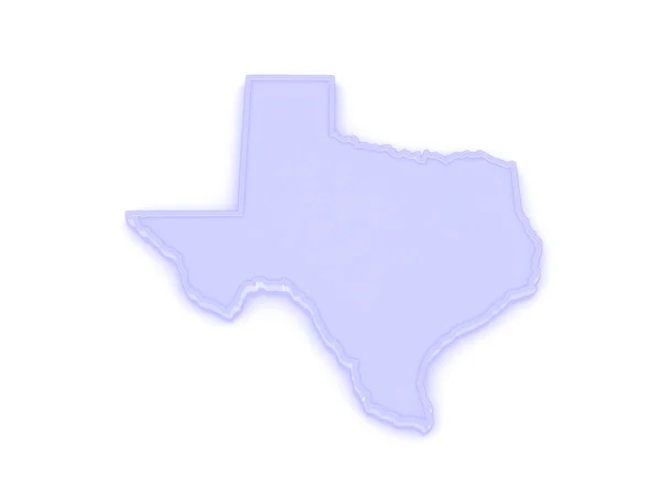 美国得克萨斯州的三维地图。美国. — 图库照片