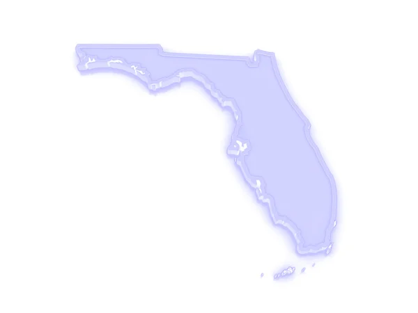 Three-dimensional map of Florida. USA. — Stock Photo, Image