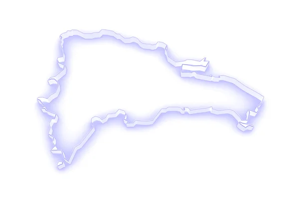 Mapa Dominikánské republiky — Stock fotografie