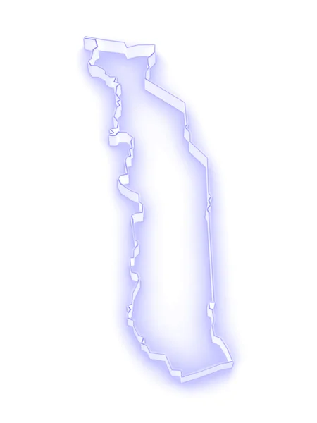 多哥的地图 — 图库照片