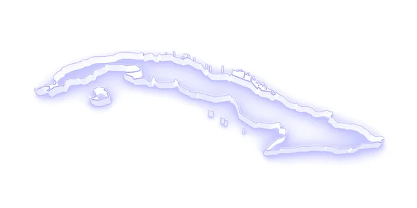 La mappa di Cuba . — Foto Stock