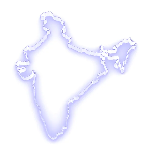 El mapa de India . —  Fotos de Stock