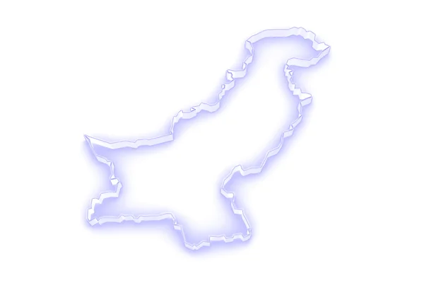 Карта Пакистана — стоковое фото