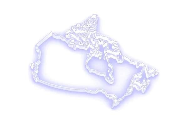 Three-dimensional map of Canada. — Stock Photo, Image