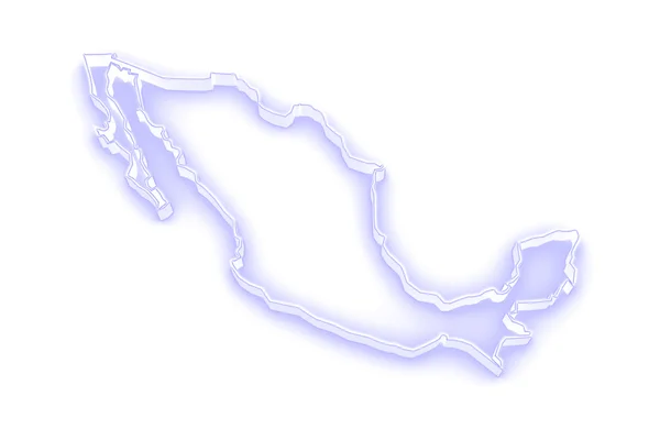 Mapa tridimensional de México . — Foto de Stock