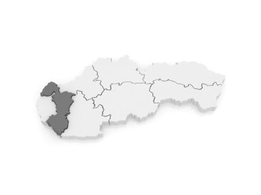 trnava Haritası. Slovakya.