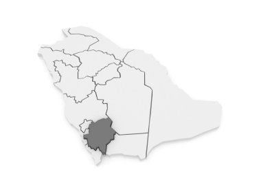 asher Haritası. Suudi Arabistan.