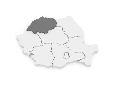 Kuzeybatı kalkınma Romanya Haritası.