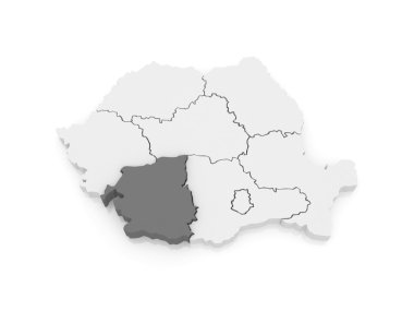 Güneybatı gelişim harita Romanya.