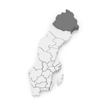 lulea Haritası. İsveç.