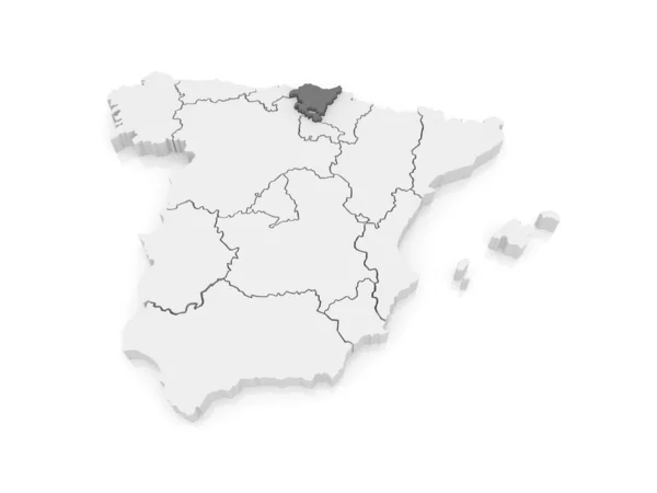 Mapa do País Basco. Espanha . — Fotografia de Stock