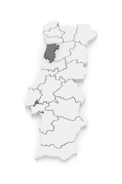 Mapa de Aveiro. Portugal . — Fotografia de Stock