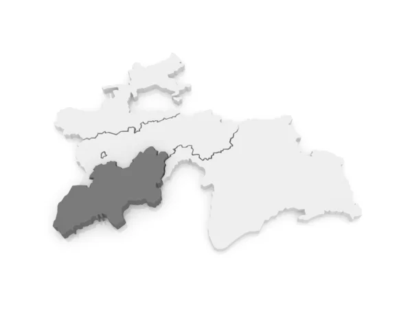 Map of Khatlon. Tajikistan. — Stock Photo, Image