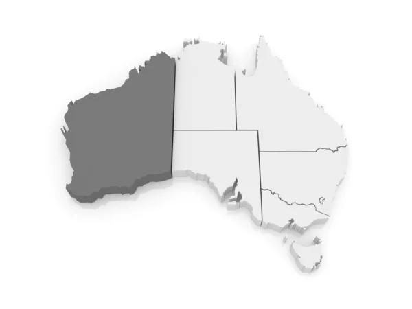 西オーストラリア州の地図。オーストラリア. — ストック写真