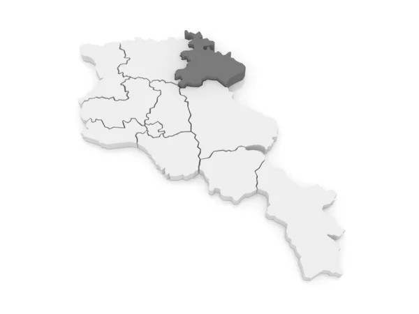 Mapa Tavuš. Arménie. — Stock fotografie