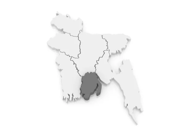 Mapa de Barisal. Bangladesh . — Fotografia de Stock