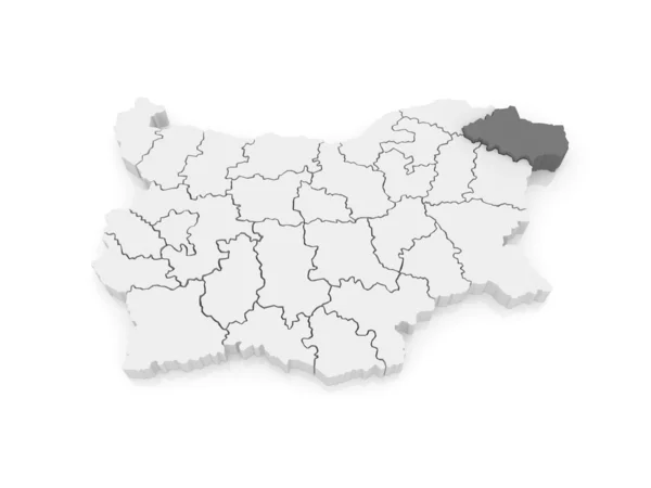 Map of Dobrich Province. Bulgaria. — Stock Photo, Image