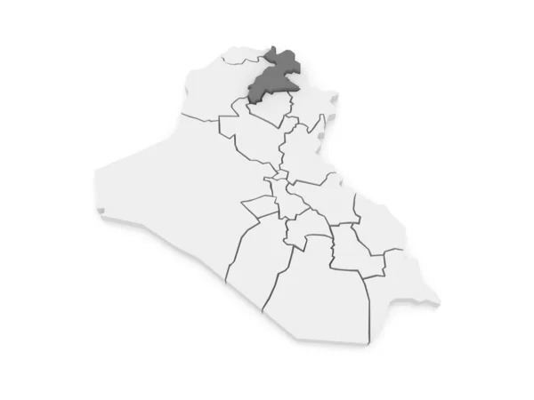 エルビルの地図。イラク. — ストック写真