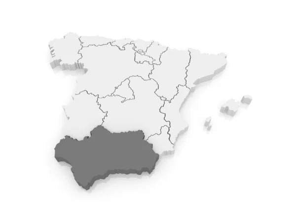 Map of Andalusia. Spain. — Stock Photo, Image