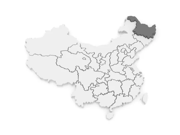Mapa heilongjiang. Čína. — Stock fotografie