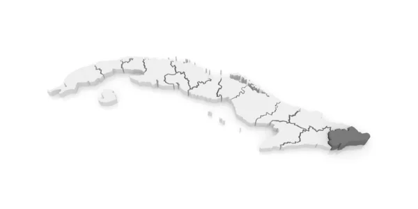 Guantanamo Haritası. Küba. — Stok fotoğraf