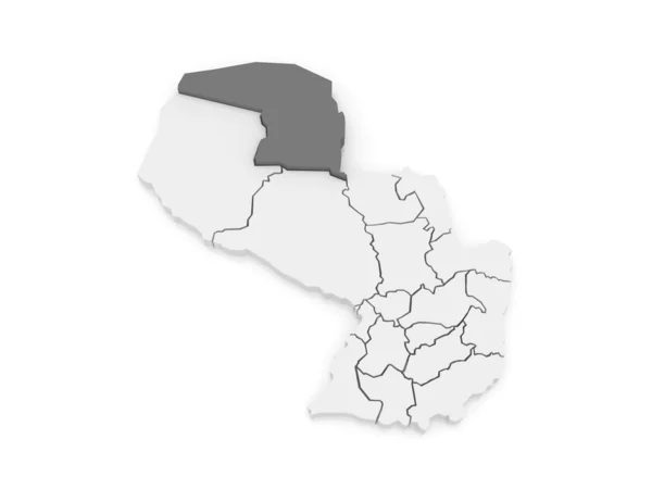 Map of Alto Paraguay. Paraguay. — Stock Photo, Image