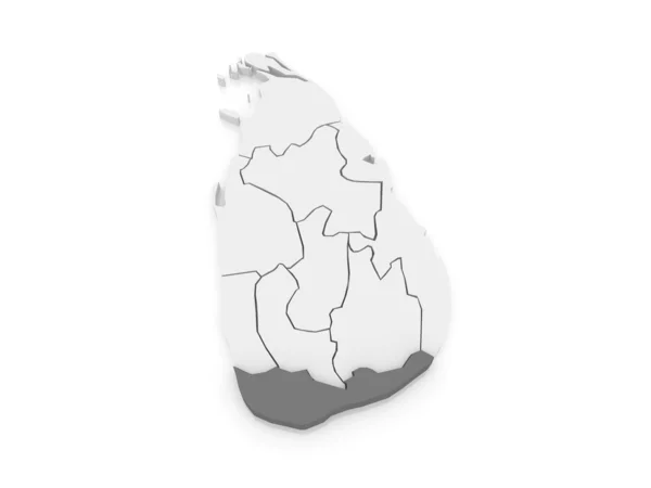 Map of South. Sri Lanka. — Stock Photo, Image