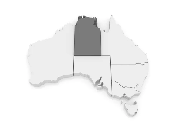 Karte des nördlichen Territoriums. Australien. — Stockfoto