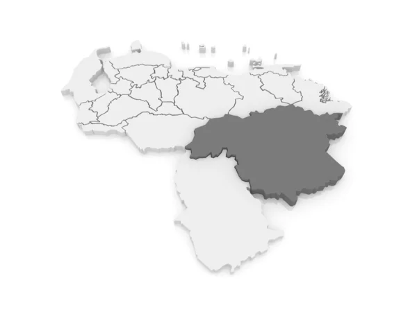 Mapa de Bolívar. Venezuela . — Fotografia de Stock